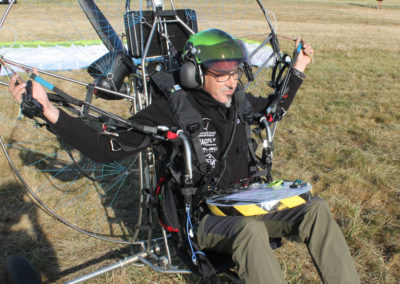 Sylvain Malengros est pilote paramoteur et aussi vice champion de France navigateur dans la catégorie chariot biplace